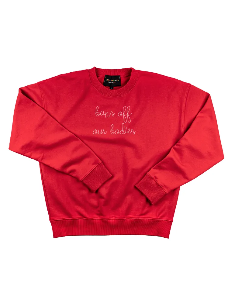 "bans off our bodies" Women's Sweatshirt sold by Lingua Franca NYC product image thumbnail 4