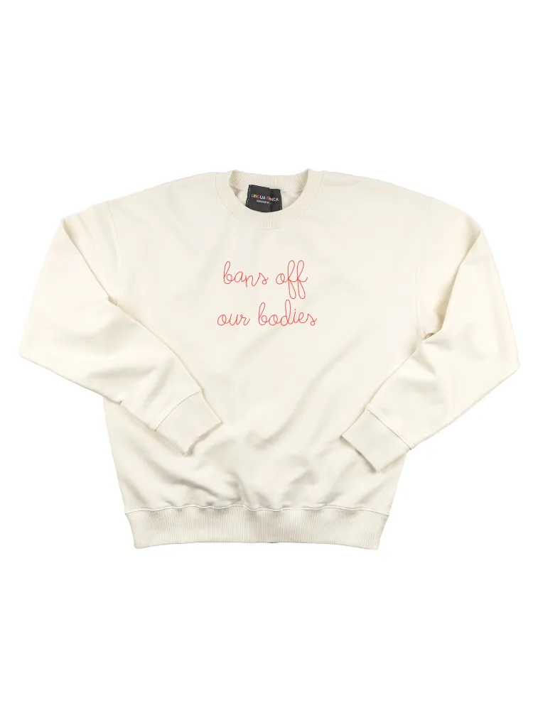 "bans off our bodies" Women's Sweatshirt sold by Lingua Franca NYC product image thumbnail 3