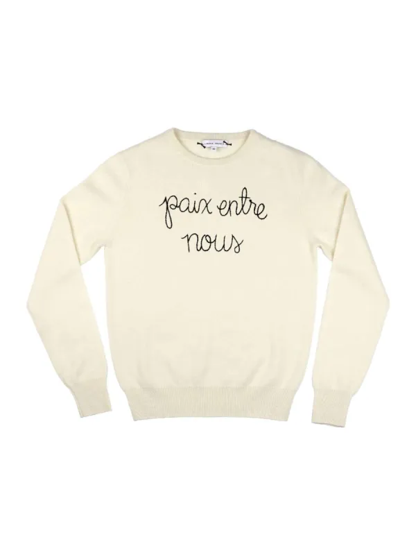 "paix entre nous" Crewneck sold by Lingua Franca NYC