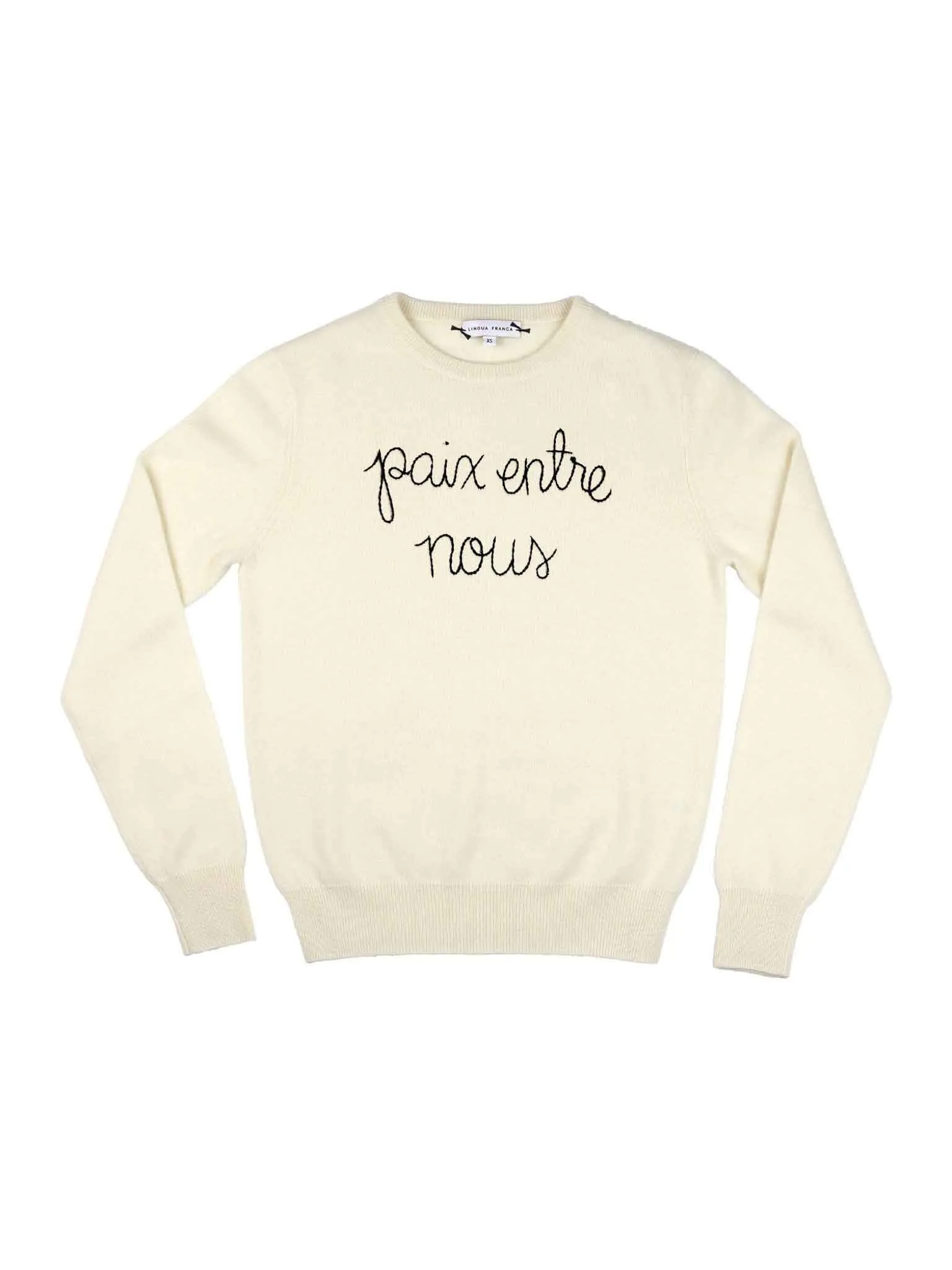 "paix entre nous" Crewneck sold by Lingua Franca NYC