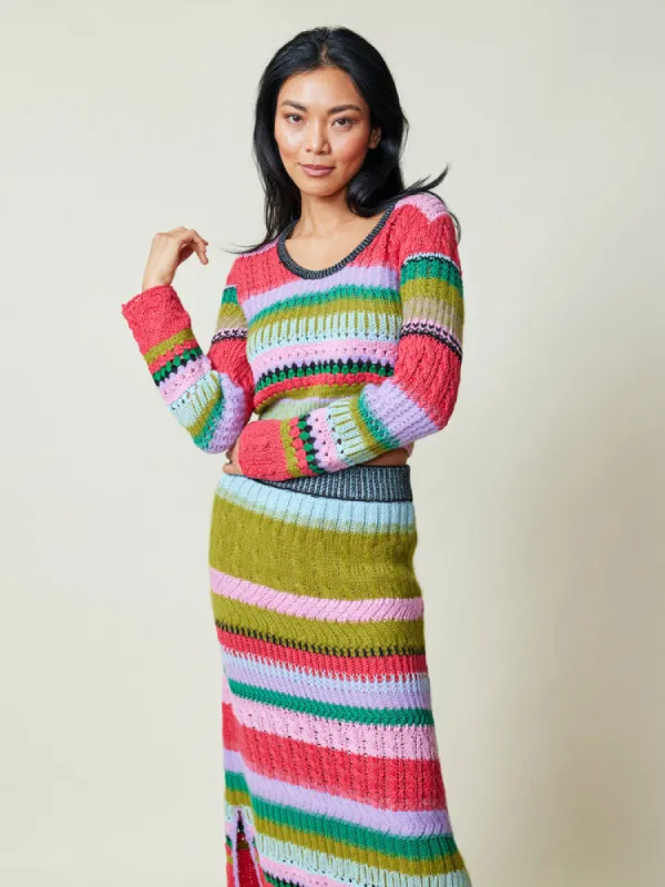 Ashby Multi Stitch Top made by Lingua Franca NYC