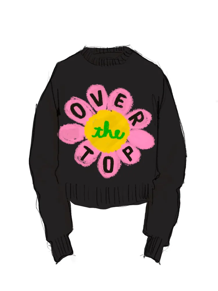 Over the Top Crewneck sold by Lingua Franca NYC product image thumbnail 2