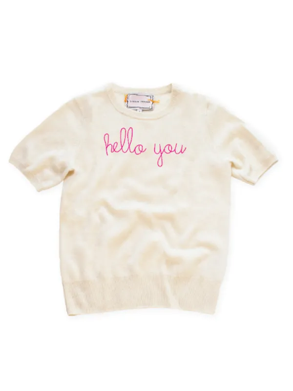 "hello you" Short Sleeve sold by Lingua Franca NYC