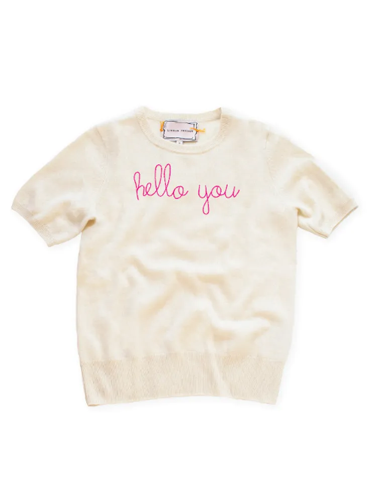 "hello you" Short Sleeve sold by Lingua Franca NYC