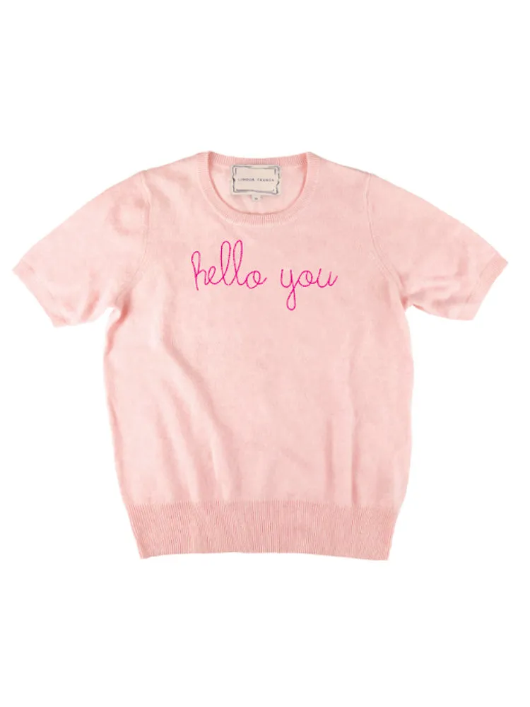 "hello you" Short Sleeve sold by Lingua Franca NYC product image thumbnail 2
