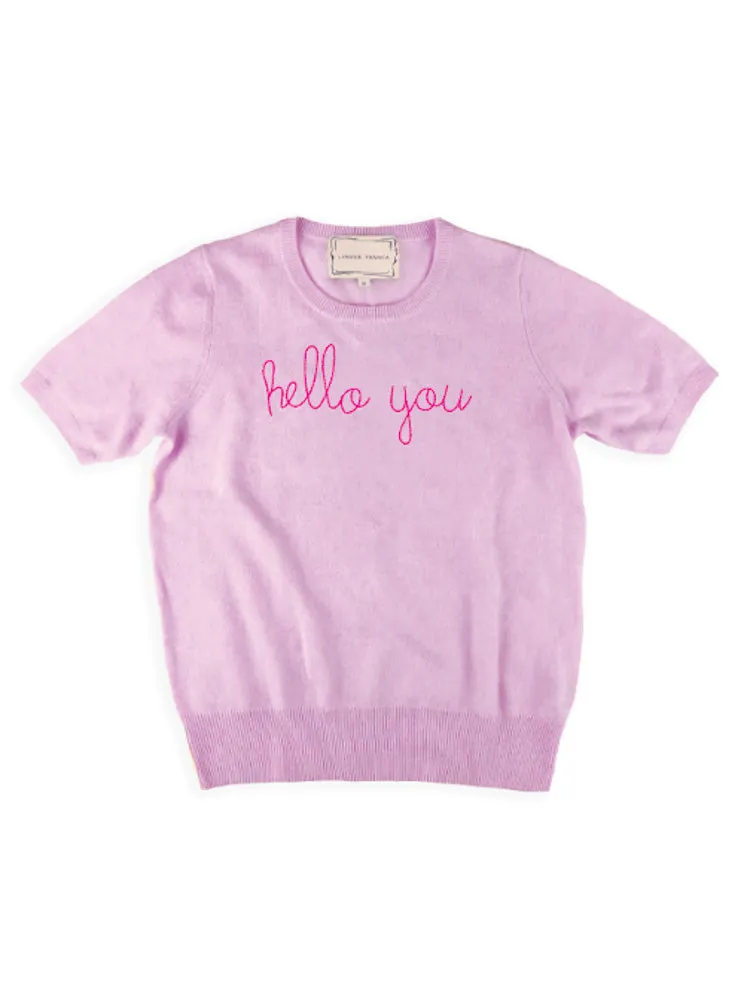 "hello you" Short Sleeve sold by Lingua Franca NYC product image thumbnail 3