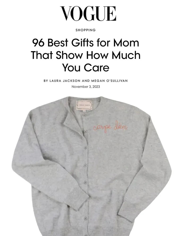 "carpe diem" Cardigan sold by Lingua Franca NYC product image thumbnail 2