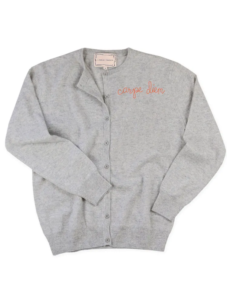 "carpe diem" Cardigan sold by Lingua Franca NYC product image thumbnail 5