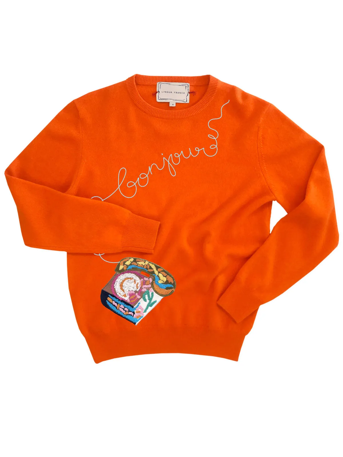 The Bonjour Crewneck sold by Lingua Franca NYC product image thumbnail 4
