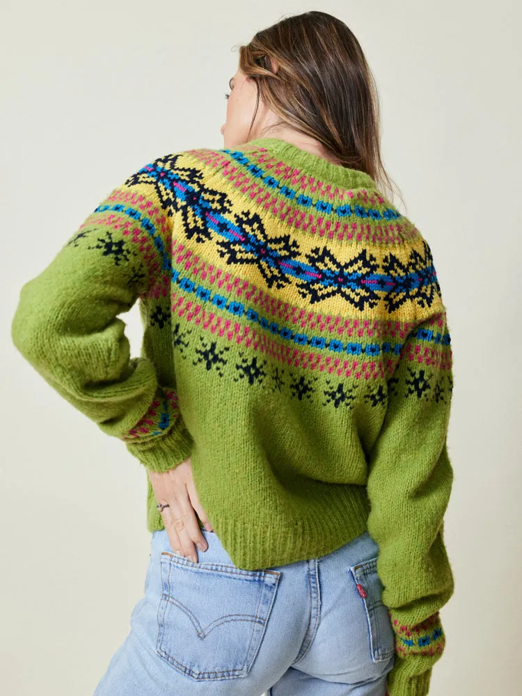 Nora Snowflake Crewneck sold by Lingua Franca NYC product image thumbnail 4