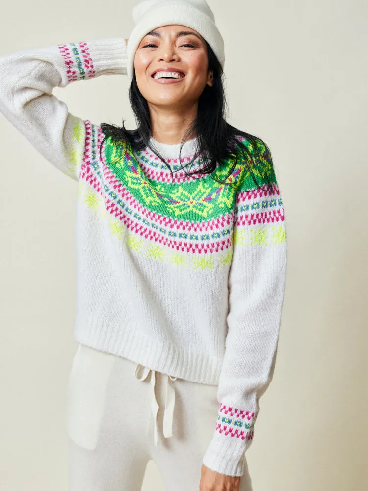 Nora Snowflake Crewneck sold by Lingua Franca NYC