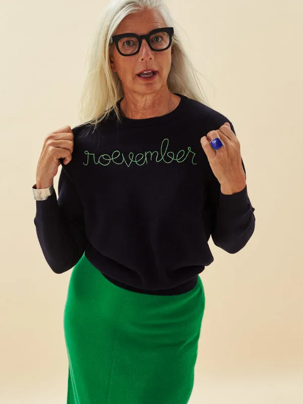 "roevember" Crewneck sold by Lingua Franca NYC product image thumbnail 4