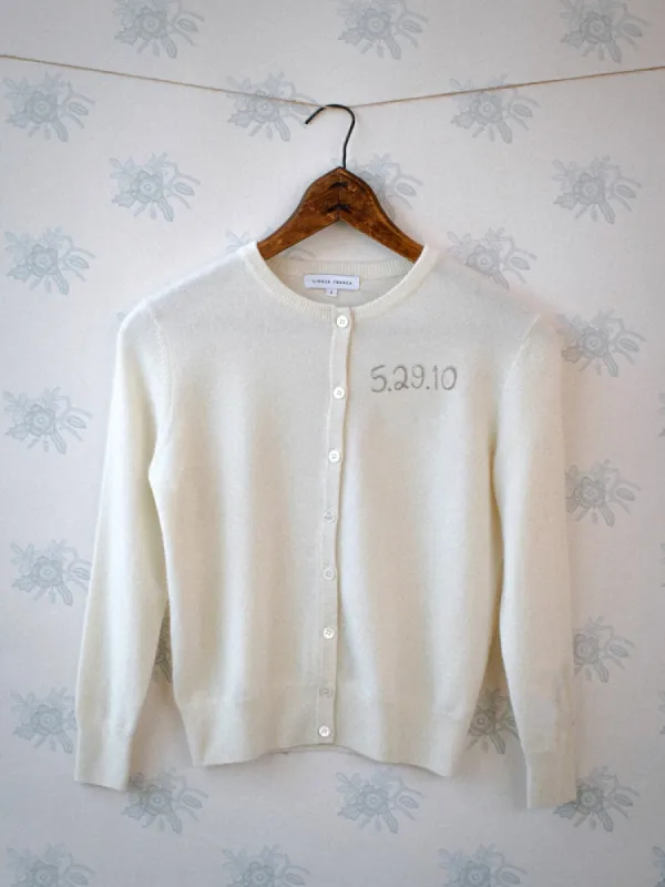 Wedding Date Classic Cardigan sold by Lingua Franca NYC