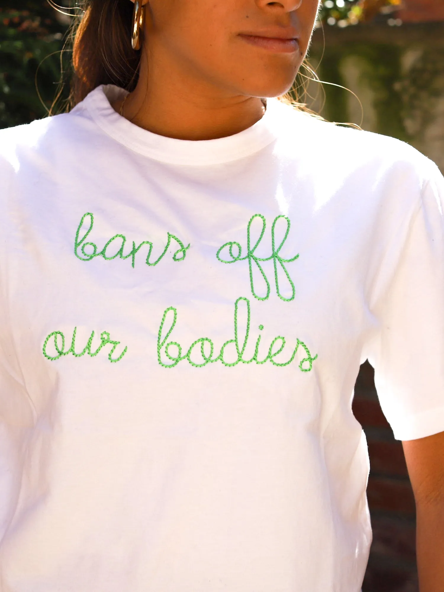"bans off our bodies" T-Shirt sold by Lingua Franca NYC product image thumbnail 5