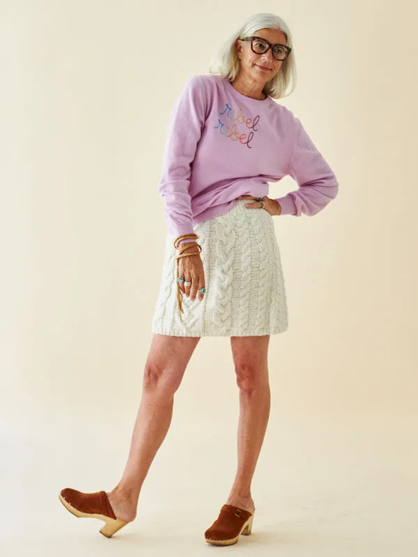 "rebel rebel" Crewneck sold by Lingua Franca NYC product image thumbnail 2