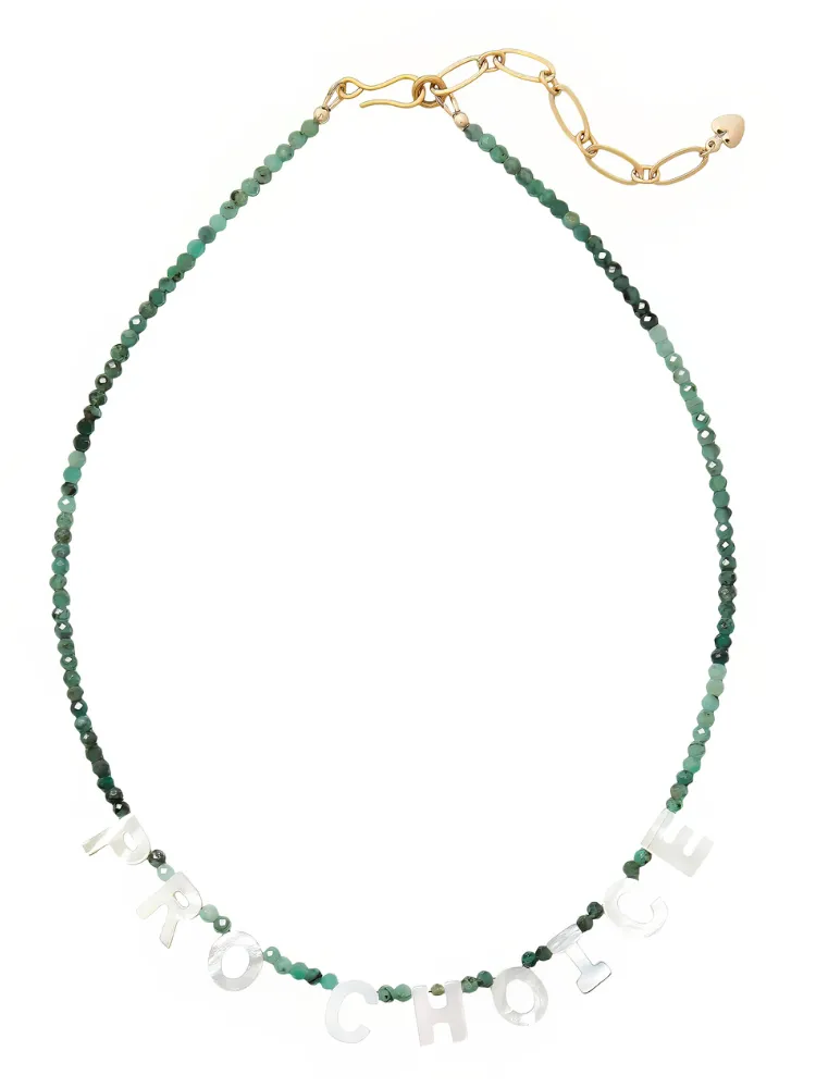 PRO CHOICE necklace sold by Lingua Franca NYC