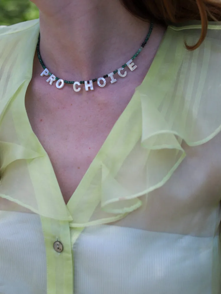 PRO CHOICE necklace sold by Lingua Franca NYC product image thumbnail 2