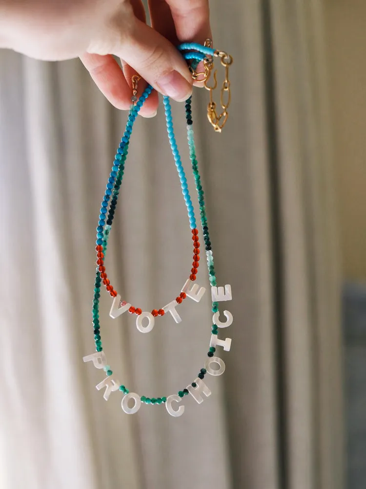 PRO CHOICE necklace sold by Lingua Franca NYC product image thumbnail 4