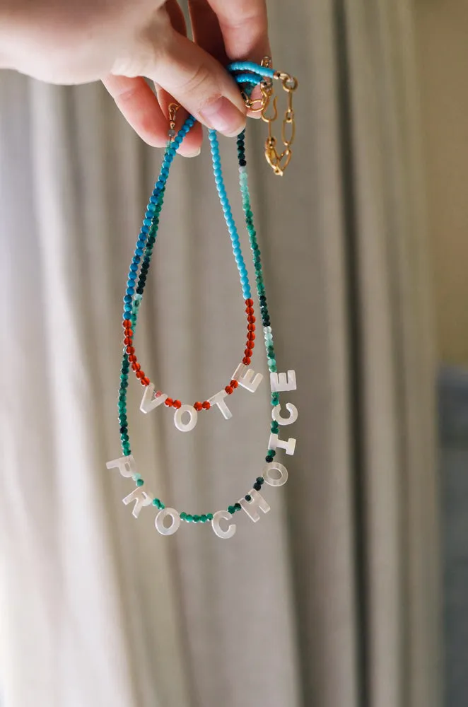 PRO CHOICE necklace sold by Lingua Franca NYC product image thumbnail 5