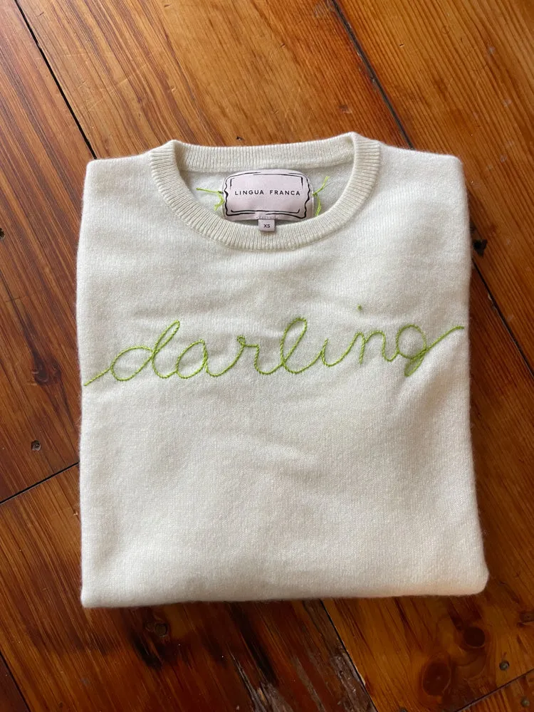 "darling" Crewneck sold by Lingua Franca NYC product image thumbnail 3