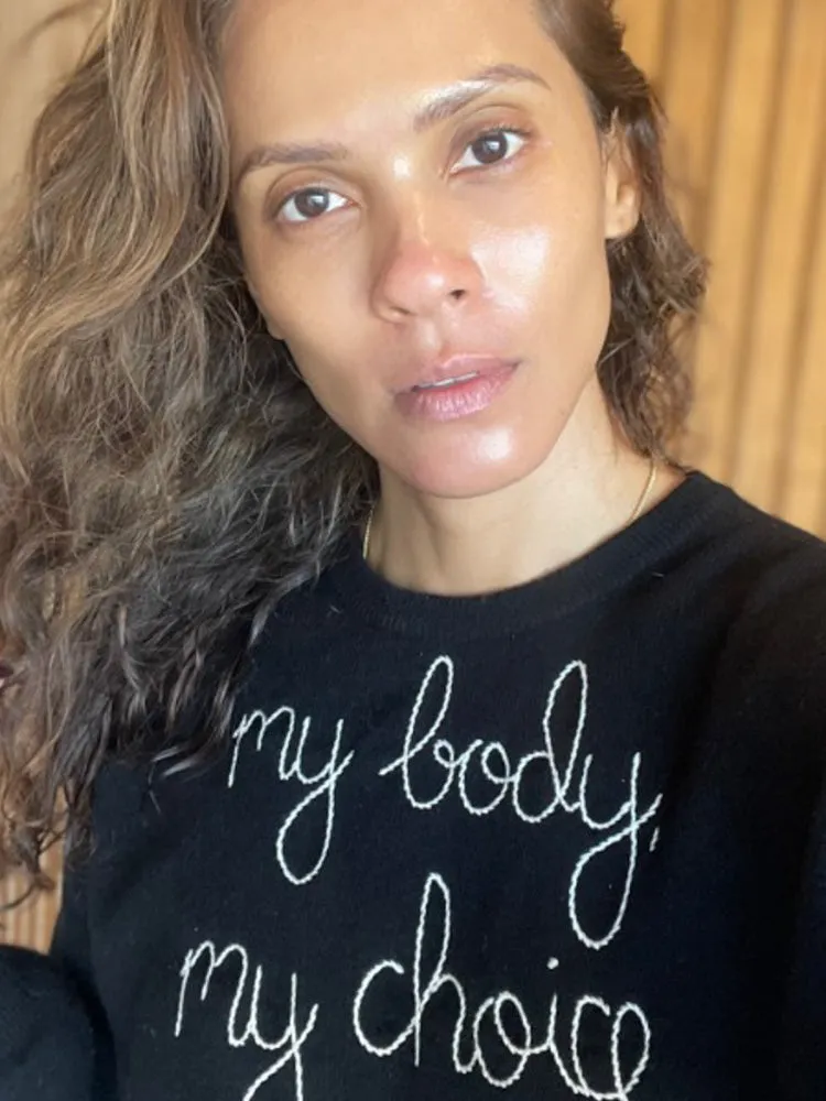 "my body, my choice" Crewneck sold by Lingua Franca NYC product image thumbnail 2