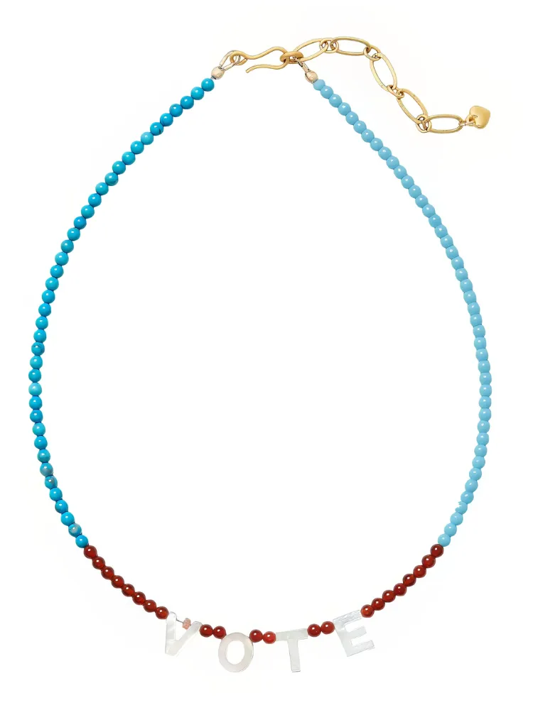 VOTE necklace sold by Lingua Franca NYC