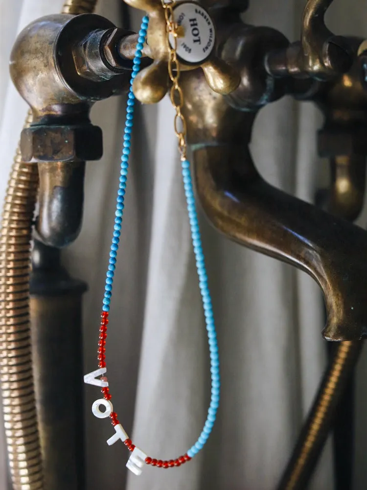 VOTE necklace sold by Lingua Franca NYC product image thumbnail 5