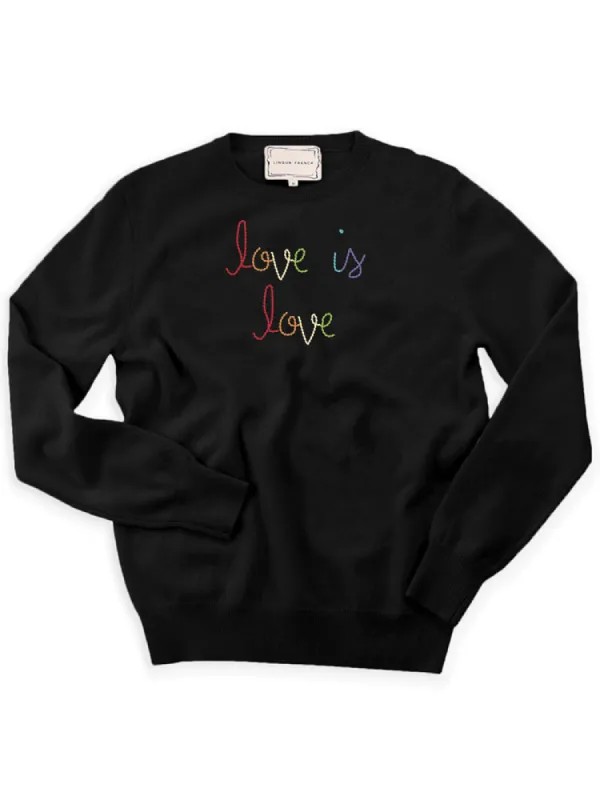 "love is love" Crewneck sold by Lingua Franca NYC