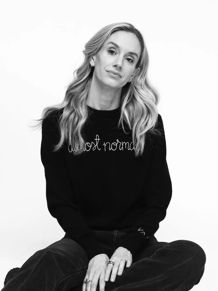 "almost normal" Crewneck sold by Lingua Franca NYC product image thumbnail 3