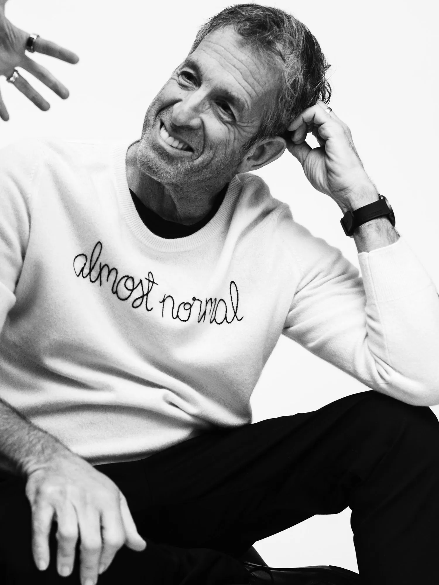 "almost normal" Crewneck sold by Lingua Franca NYC product image thumbnail 2