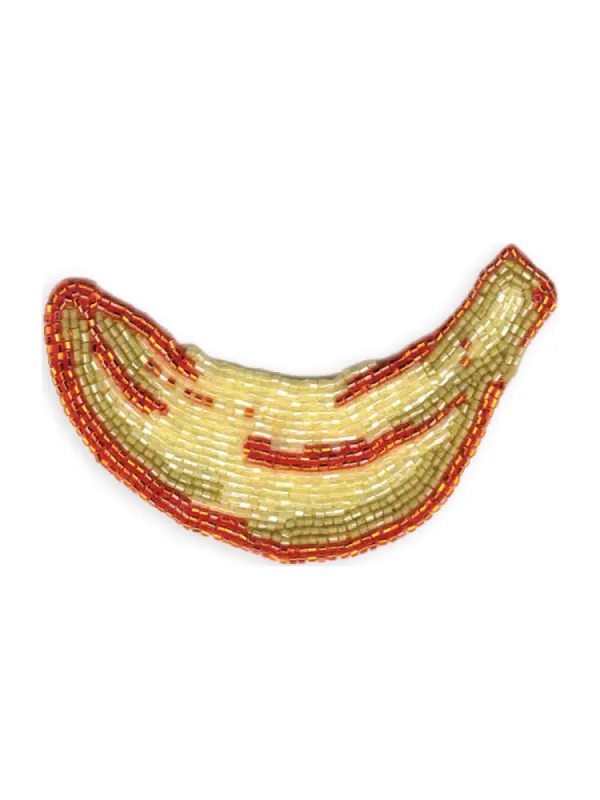 Beaded Banana Patch made by Lingua Franca NYC