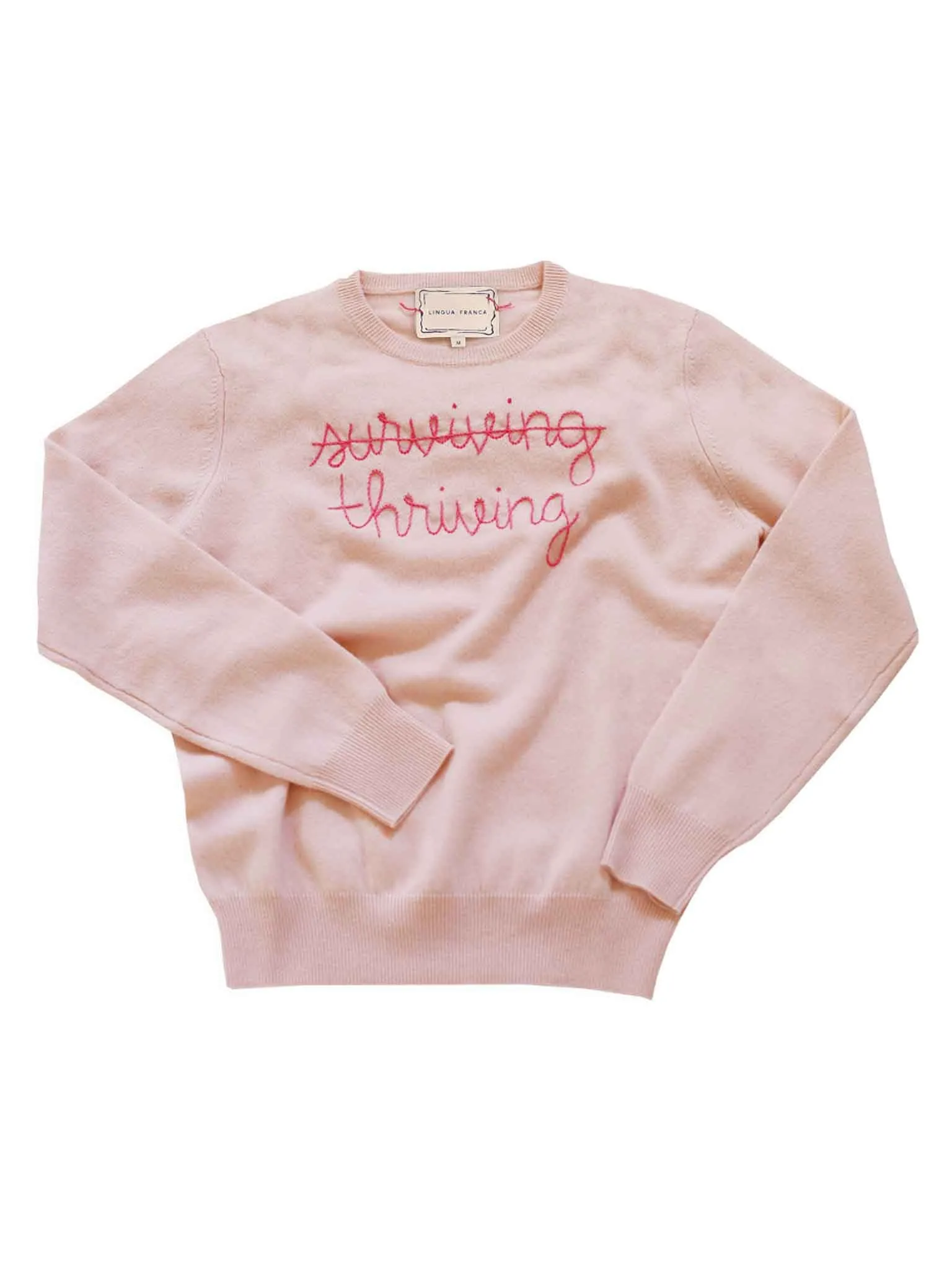 "surviving / thriving" Crewneck sold by Lingua Franca NYC