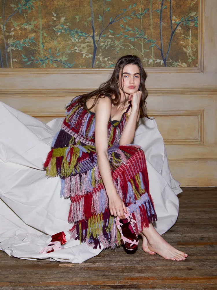 Goldie Fringe Skirt sold by Lingua Franca NYC