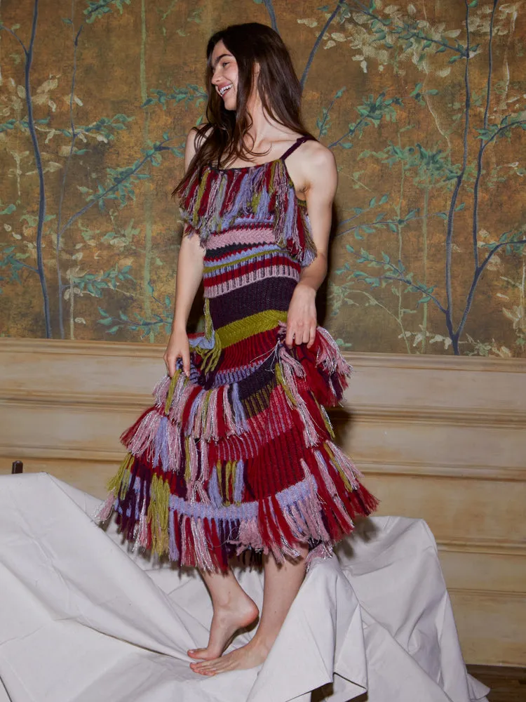 Goldie Fringe Skirt sold by Lingua Franca NYC product image thumbnail 3