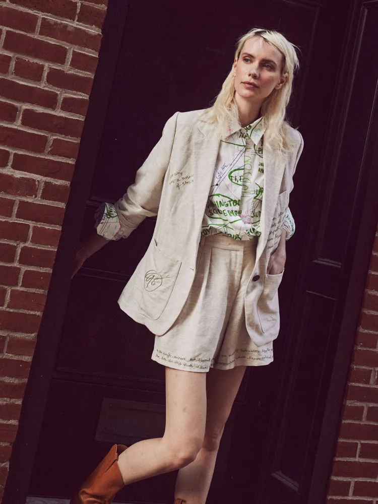 Waverly Linen Blazer sold by Lingua Franca NYC product image thumbnail 3