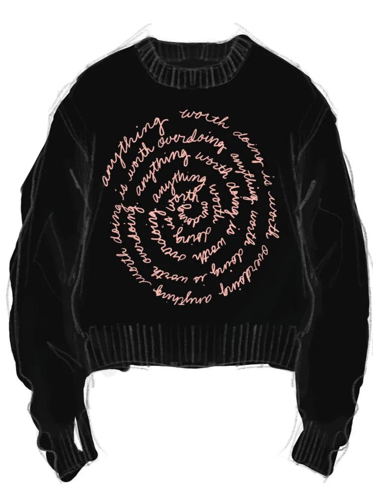 Worth Overdoing Crew sold by Lingua Franca NYC product image thumbnail 2