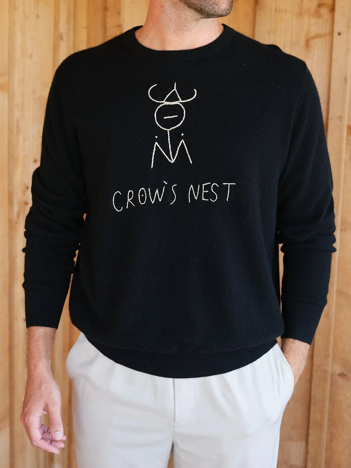 Montauk Man Crewneck sold by Lingua Franca NYC product image thumbnail 2