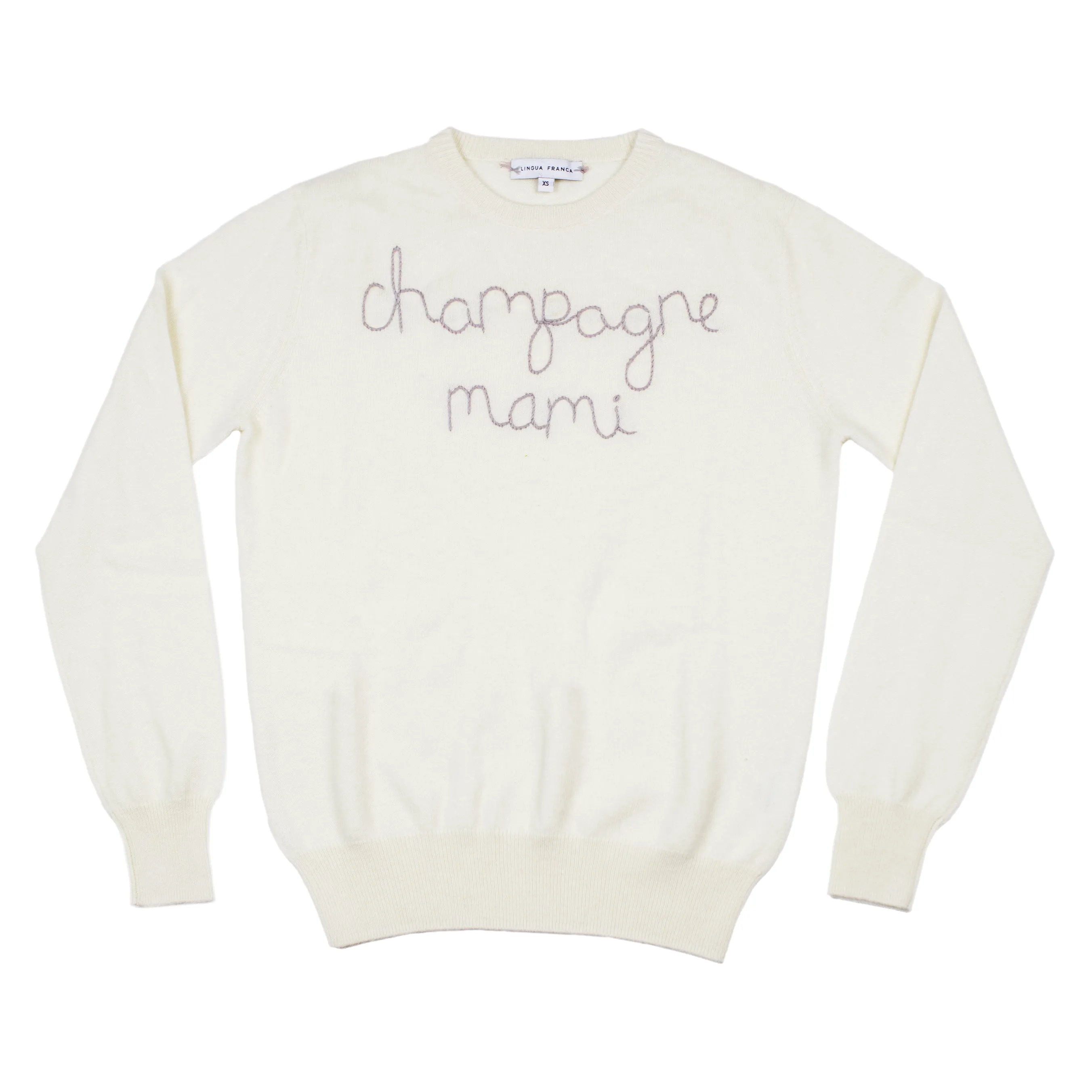 "champagne mami" Crewneck sold by Lingua Franca NYC product image thumbnail 2
