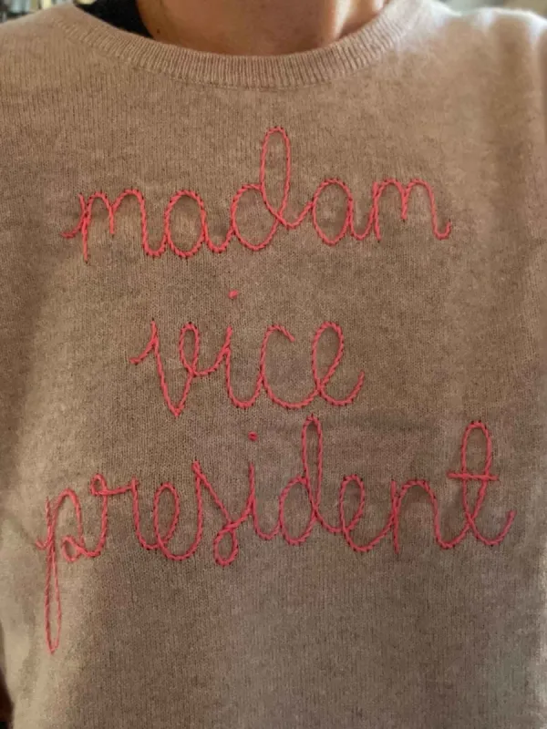 "madam vice president" Crewneck sold by Lingua Franca NYC