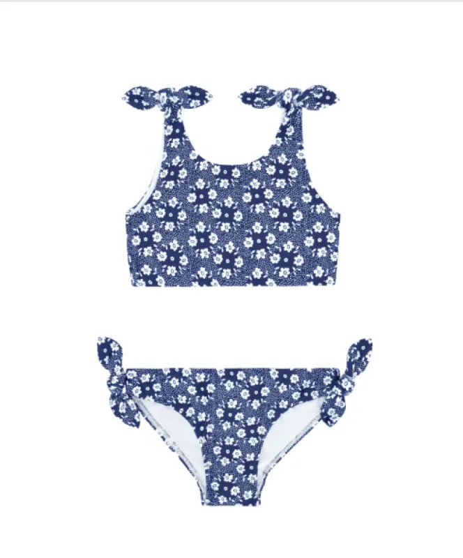 girls ditch plains daisy tie knot bikini sold by Lingua Franca NYC