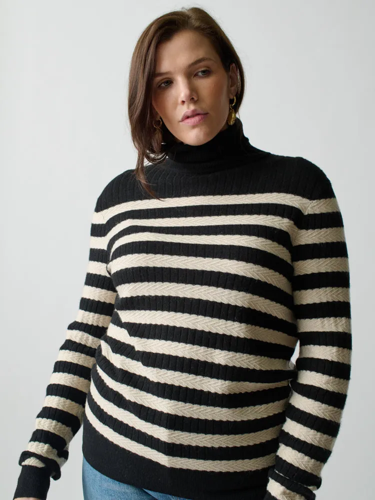 Morrissey Stripe Turtleneck sold by Lingua Franca NYC product image thumbnail 3