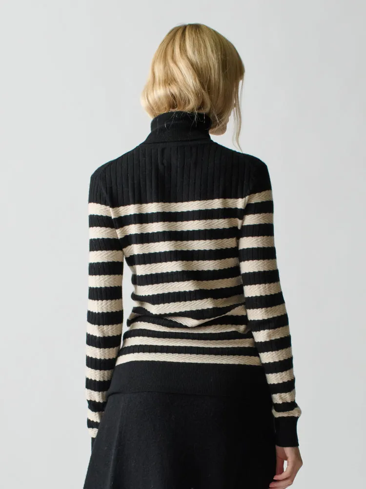 Morrissey Stripe Turtleneck sold by Lingua Franca NYC product image thumbnail 4