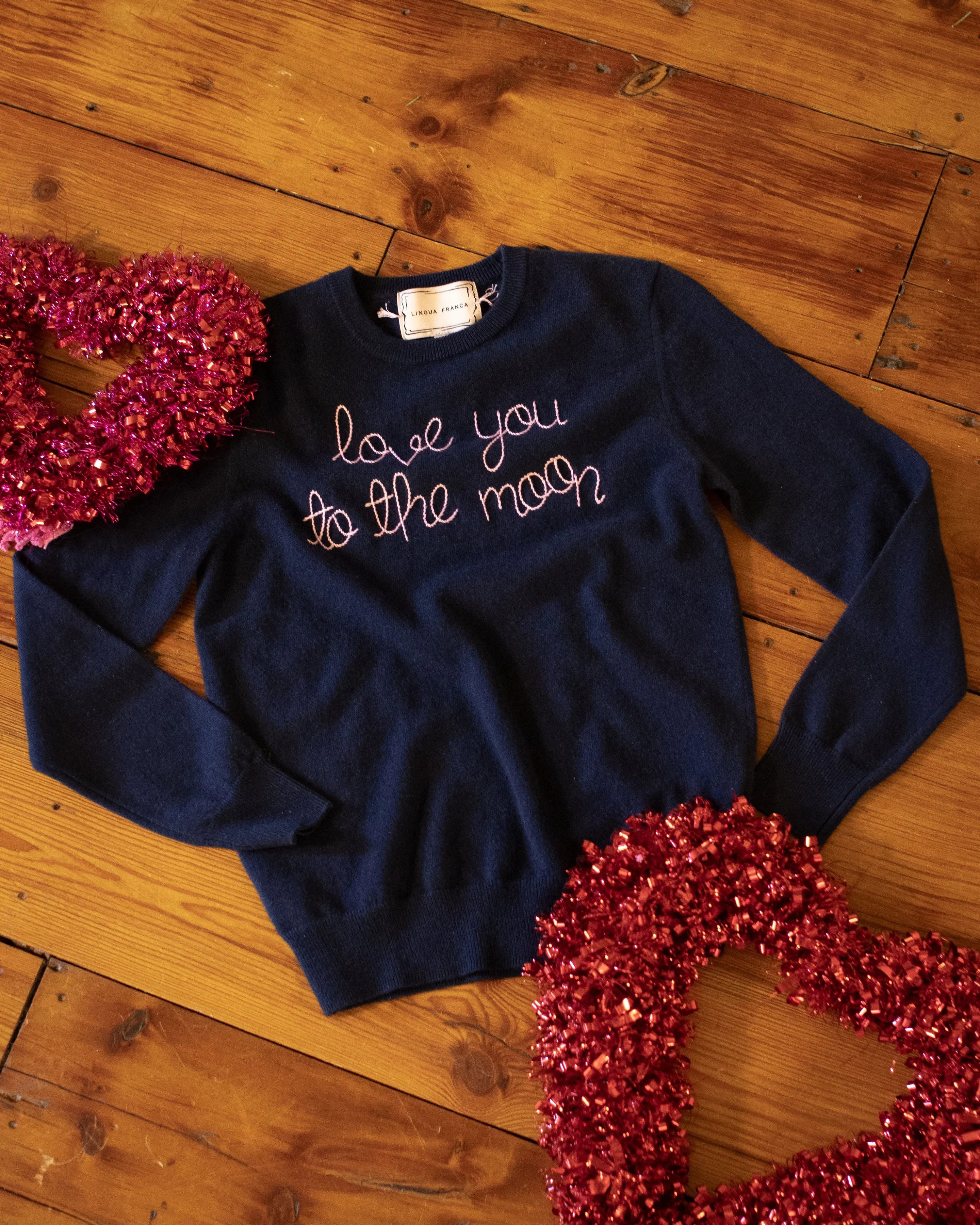 "love you to the moon and back" Crewneck sold by Lingua Franca NYC product image thumbnail 4