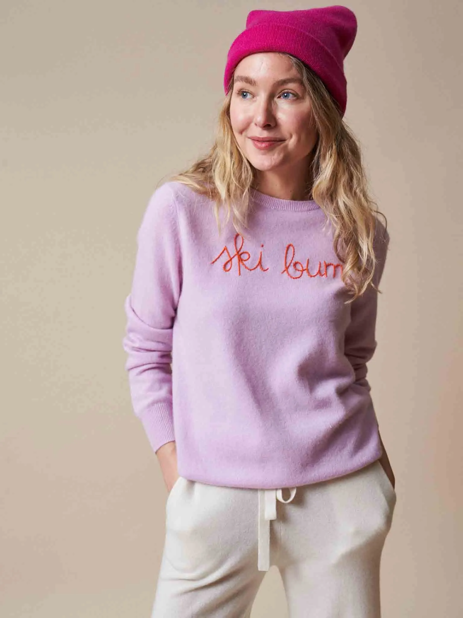 "ski bum" Crewneck sold by Lingua Franca NYC product image thumbnail 2