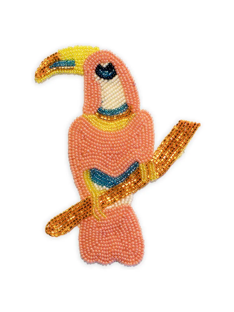 Beaded Toucan Patch sold by Lingua Franca NYC