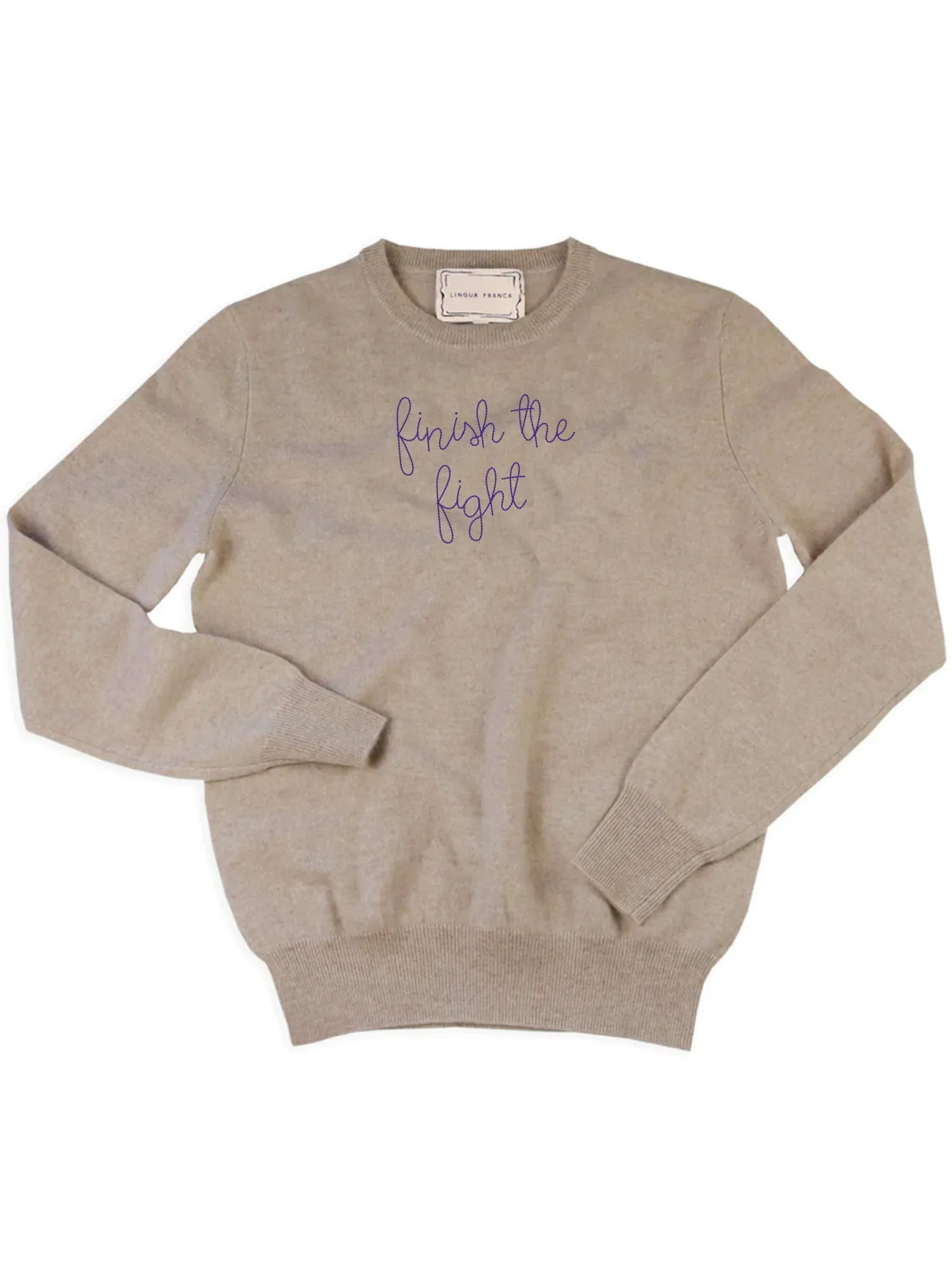 "finish the fight" Crewneck sold by Lingua Franca NYC