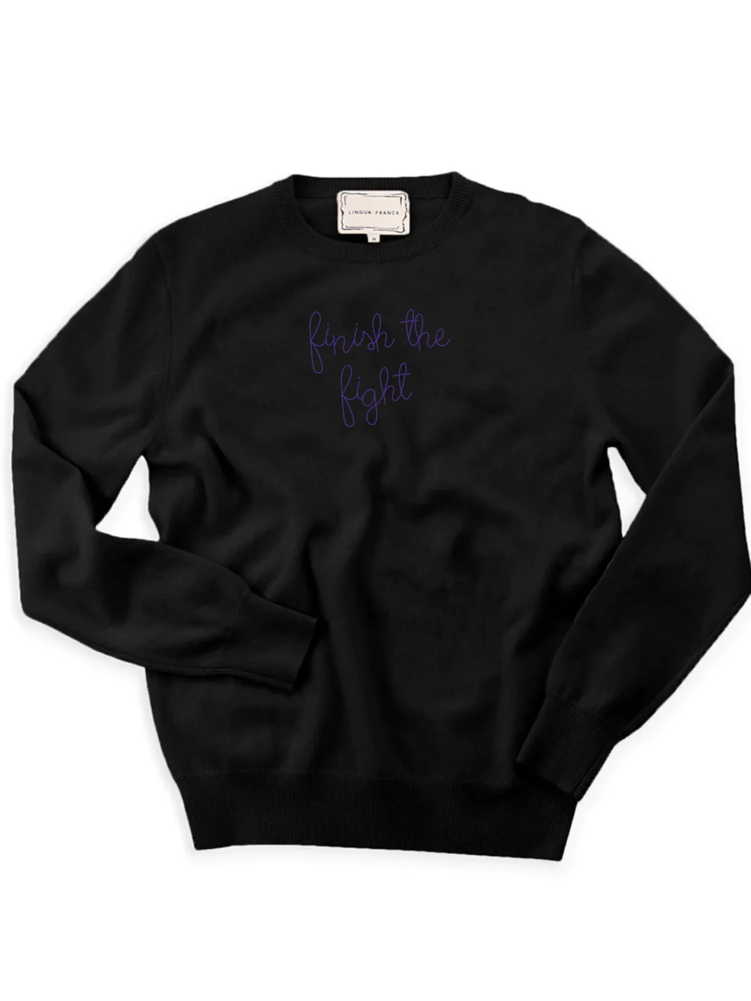 "finish the fight" Crewneck sold by Lingua Franca NYC product image thumbnail 4