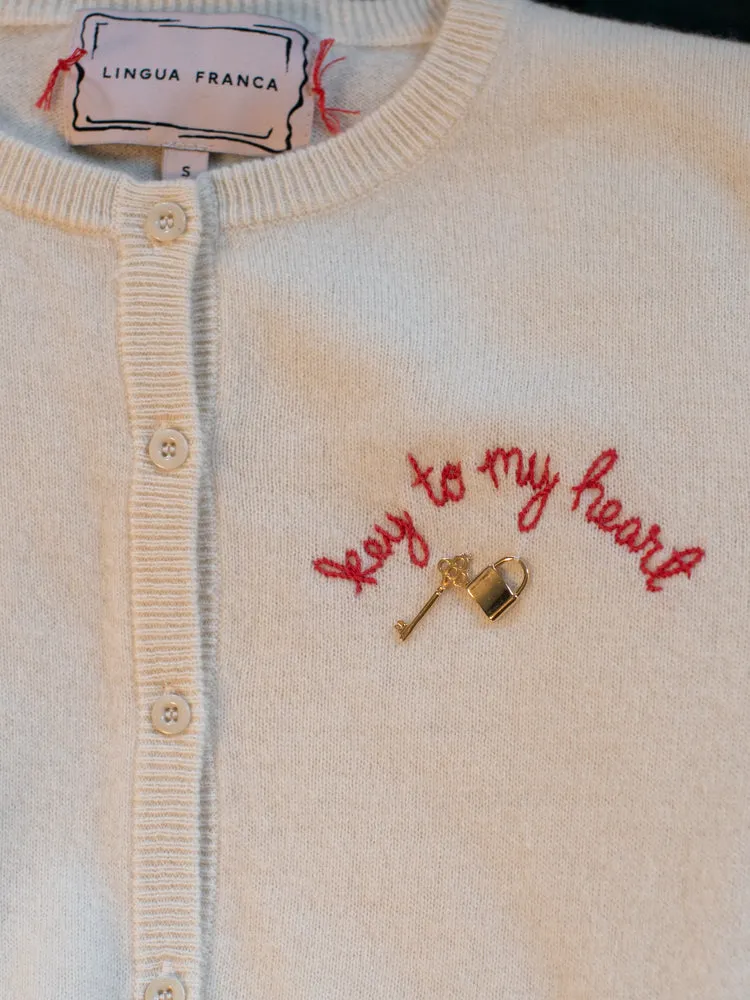 Key to my Heart Cardigan sold by Lingua Franca NYC product image thumbnail 2