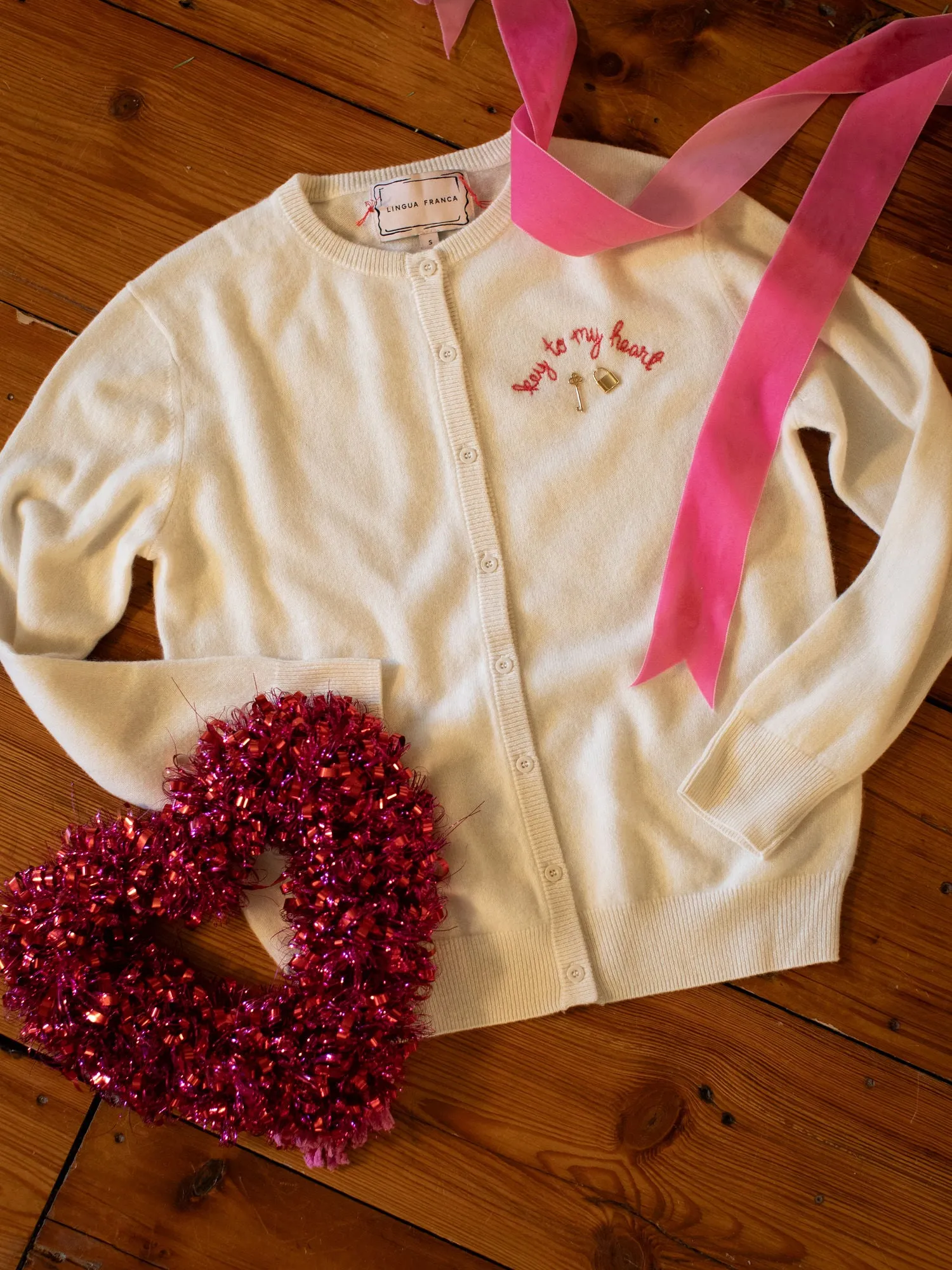Key to my Heart Cardigan sold by Lingua Franca NYC product image thumbnail 3