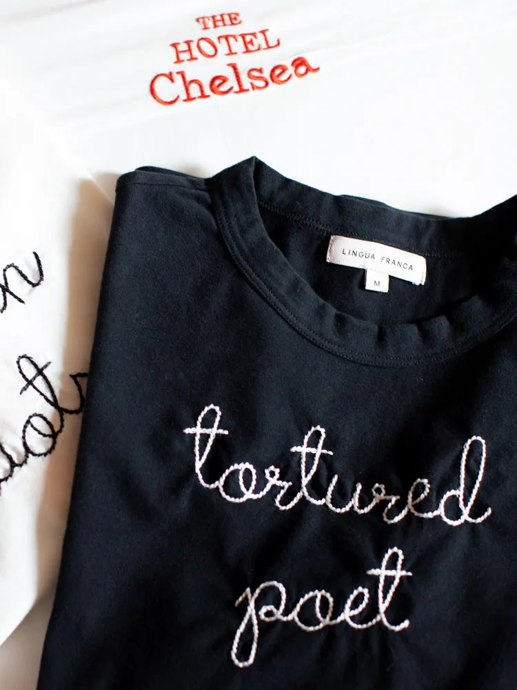 "tortured poet" T-Shirt sold by Lingua Franca NYC